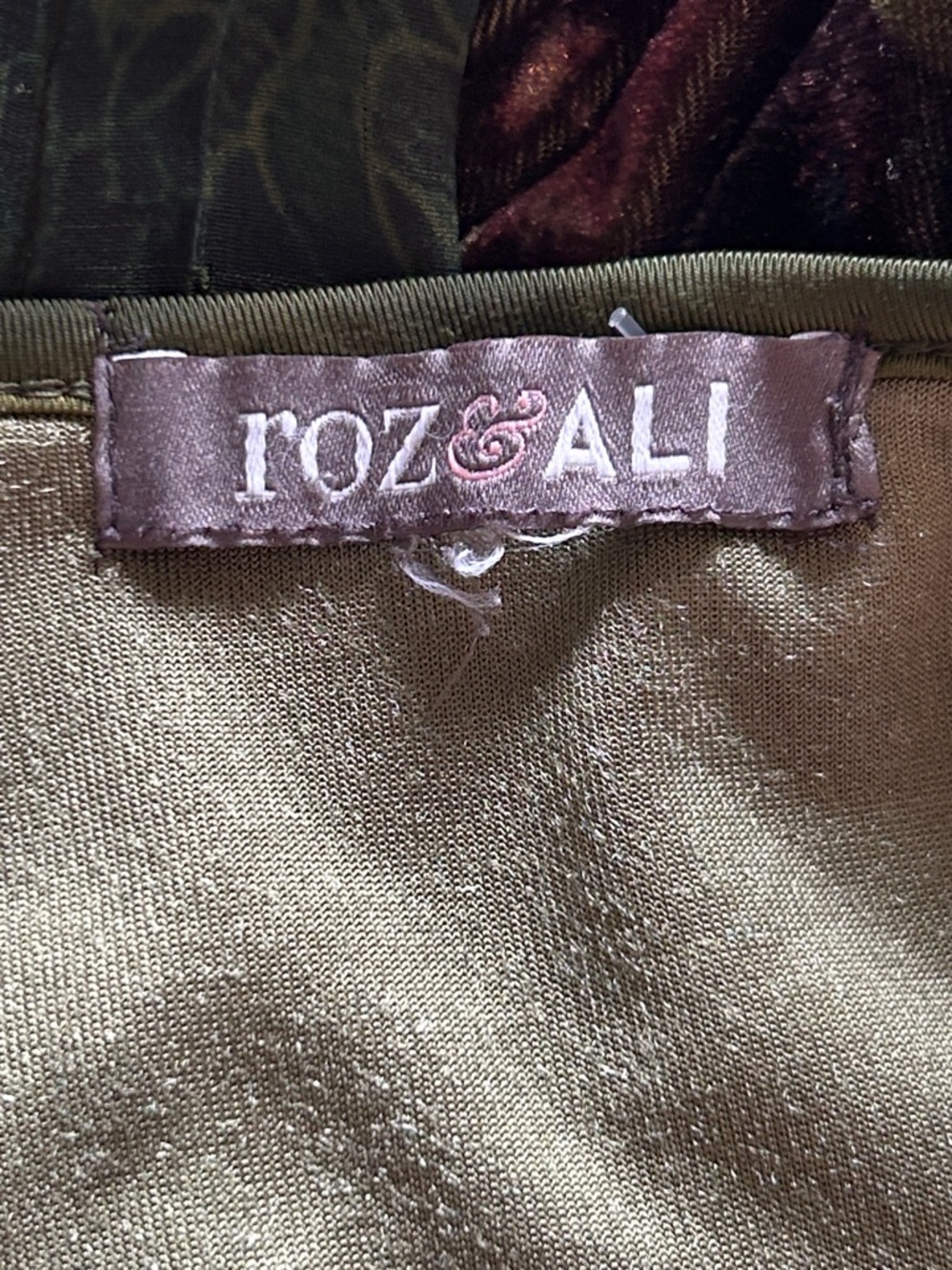 Roz & Ali Velvet Witchy Boho Top Size 1X - Picture 4 of 6